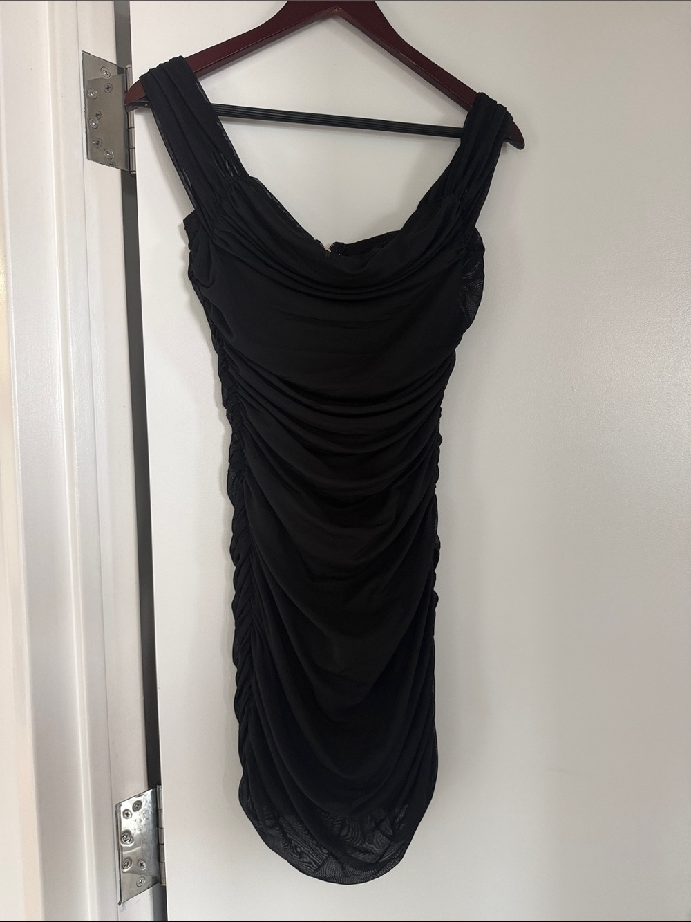 Black Ruched Sleeveless Bodycon Dress